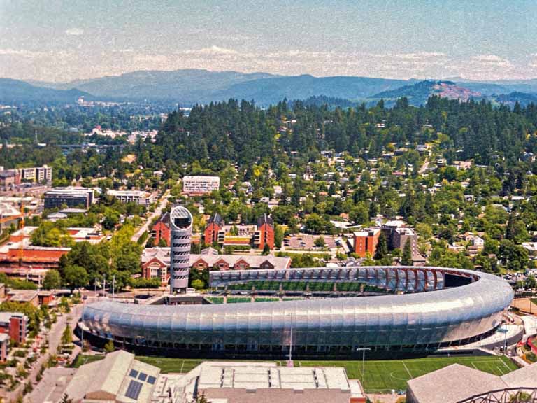 Hayward Field University of Oregon Aerial View